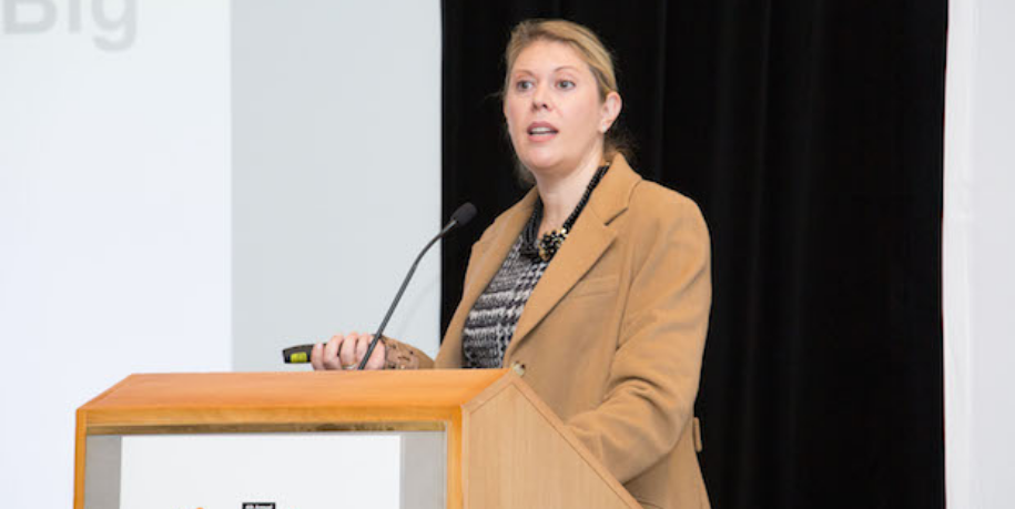 lady giving a talk